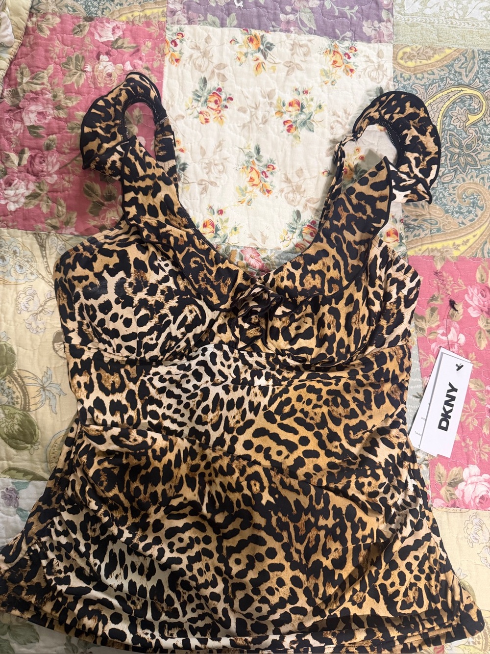 DKNY Ladies size Large Tankini Top
